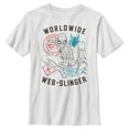 thumbnail image 1 of Boy's Marvel Spider-Man: Far From Home Worldwide Icons  Graphic Tee White Small, 1 of 4