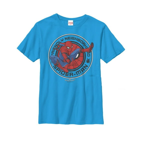 Boy's Marvel Spider-Man: Homecoming Friendly Neighborhood Hero Graphic Tee Turquoise Small