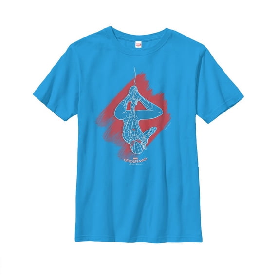 Boy's Marvel Spider-Man: Homecoming Hang Graphic Tee Turquoise X Large