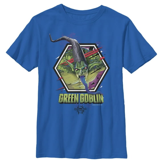 Boy's Marvel Spider-Man: Into the Spider-Verse Green Goblin Graphic Tee Royal Blue Large