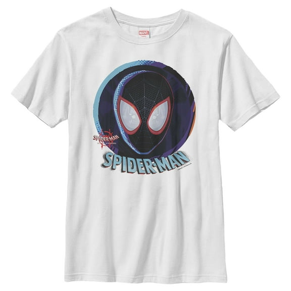 Boy's Marvel Spider-Man: Into the Spider-Verse Mask Graphic Tee White Large