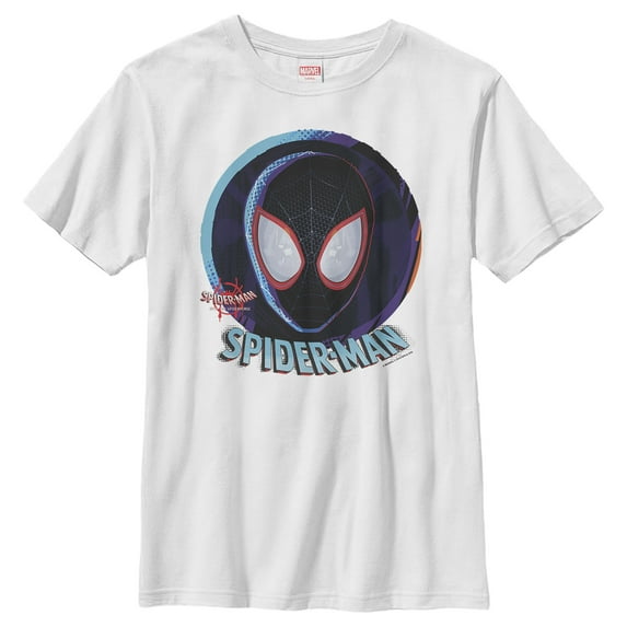 Boy's Marvel Spider-Man: Into the Spider-Verse Mask Graphic Tee White Small