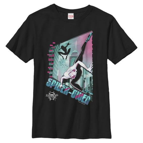 Boy's Marvel Spider-Man: Into the Spider-Verse Modern Spider-Gwen  Graphic Tee Black Medium