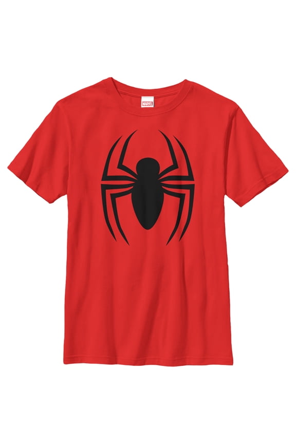 Boy's Marvel Spider-Man Logo Graphic Tee Red X Large