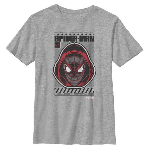 Boy's Marvel Spider-Man: Miles Morales Hooded Hero Graphic Tee Athletic Heather Small