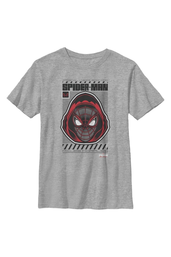 Boy's Marvel Spider-Man: Miles Morales Hooded Hero Graphic Tee Athletic Heather X Large