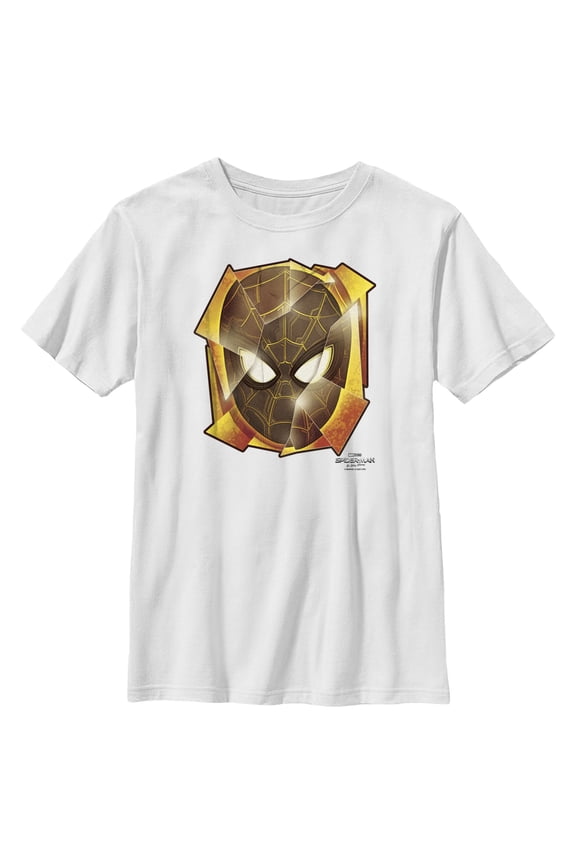 Boy's Marvel Spider-Man: No Way Home Golden Mask Graphic Tee White Medium