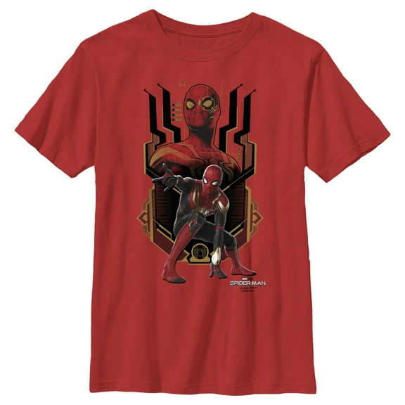 Boy's Marvel Spider-Man: No Way Home Integrated Suit  Graphic Tee Red Medium