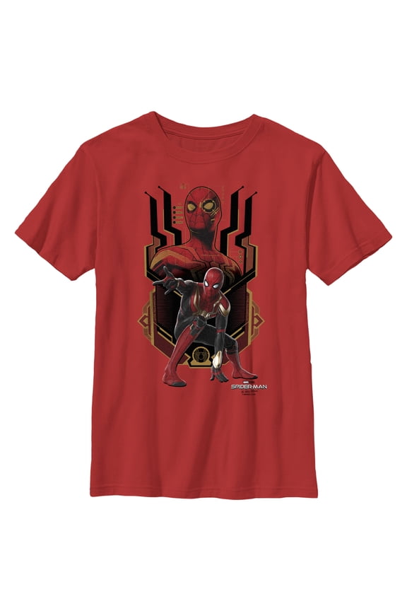 Boy's Marvel Spider-Man: No Way Home Integrated Suit  Graphic Tee Red Medium