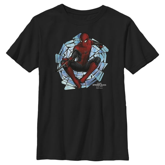 Boy's Marvel Spider-Man: No Way Home Spinning Webs Graphic Tee Black X Small