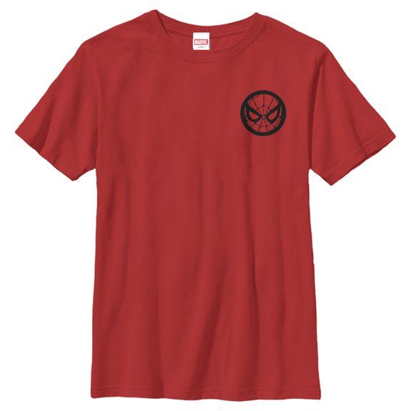 Boy's Marvel Spider-Man Pocket Logo Graphic Tee Red Small