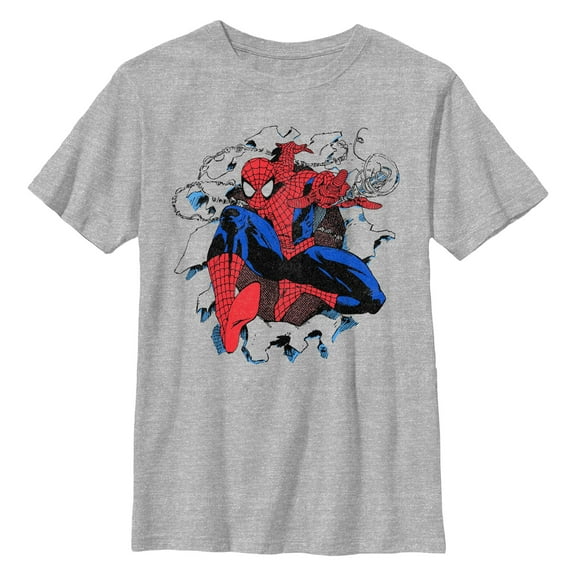 Boys' Husky Marvel: Spider-Man Spider Webs Graphic T-Shirt