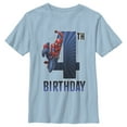 thumbnail image 1 of Boy's Marvel Spider-Man Swinging 4th Birthday Graphic T-Shirt, 1 of 4