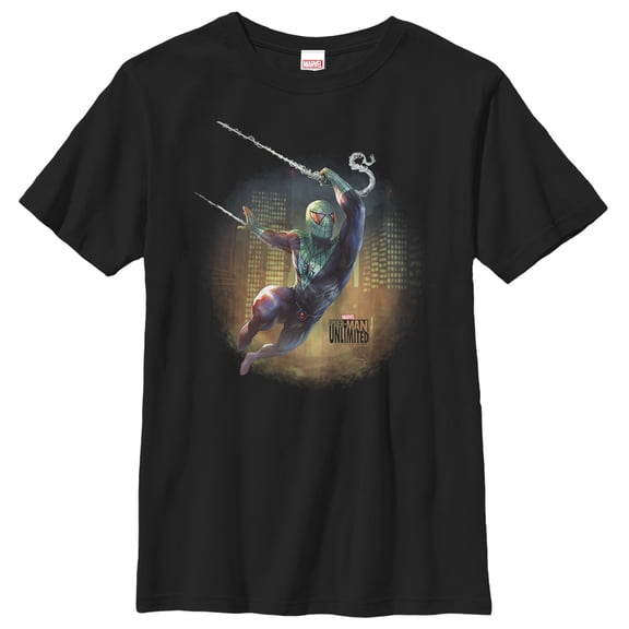 Boy's Marvel Spider-Man Unlimited Bullet Points Graphic Tee Black Medium