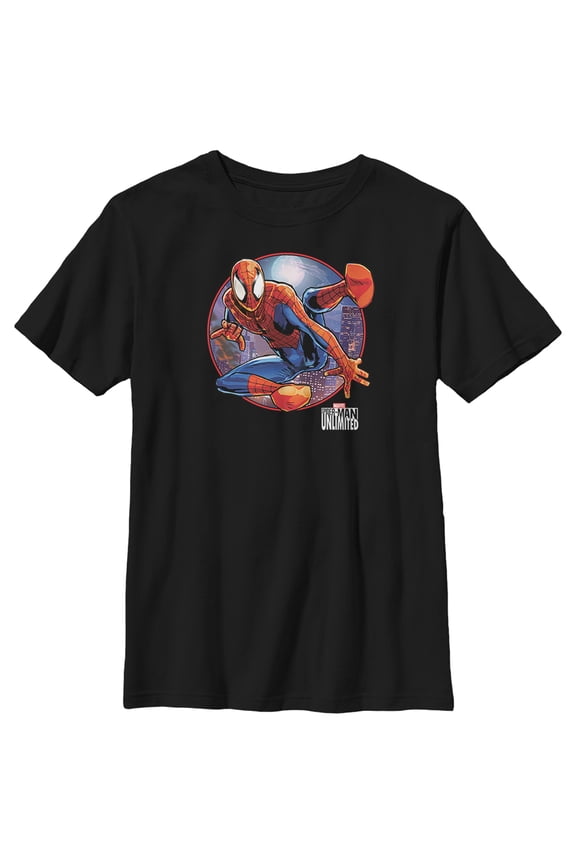 Boy's Marvel Spider-Man Unlimited Graphic Tee Black Small