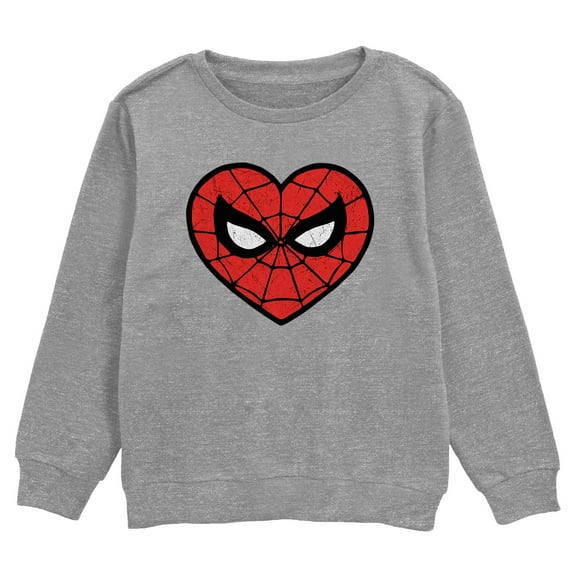 Boy's Marvel: Spider-Man Valentine's Day Spider-Man Heart Mask Sweatshirt