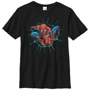 Boy's Marvel Spider-Man Web Time Graphic Tee Black X Large