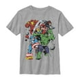 thumbnail image 1 of Boy's Marvel Squad Collision Graphic Tee Athletic Heather Large, 1 of 4