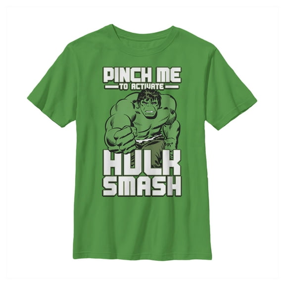 Boy's Marvel St. Patrick's Day Hulk Smash Graphic Tee Kelly Green Small