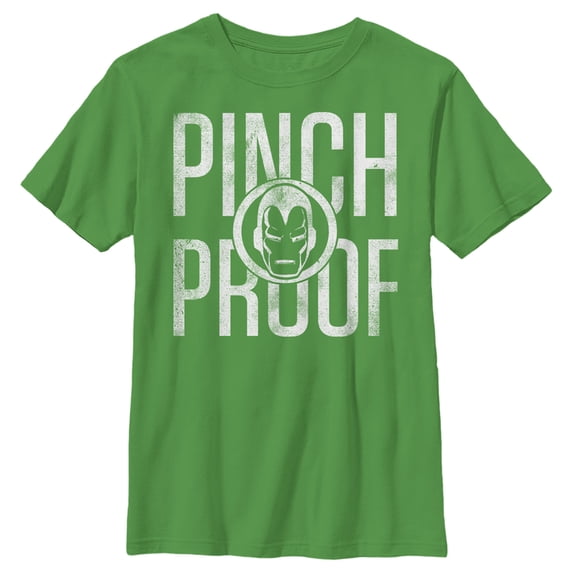 Boy's Marvel St. Patrick's Day Iron Man Pinch Proof Graphic Tee Kelly Green X Small
