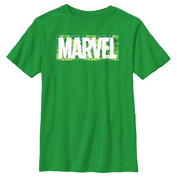 Boy's Marvel St. Patrick's Day Logo Graphic Tee Kelly Green Medium