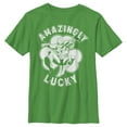 thumbnail image 1 of Boy's Marvel St. Patrick's Day Spider-Man Lucky Clover Graphic Tee Kelly Green Large, 1 of 4