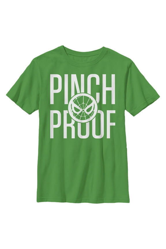 Boy's Marvel St. Patrick's Day Spider-Man Pinch Proof Graphic Tee Kelly Green Medium