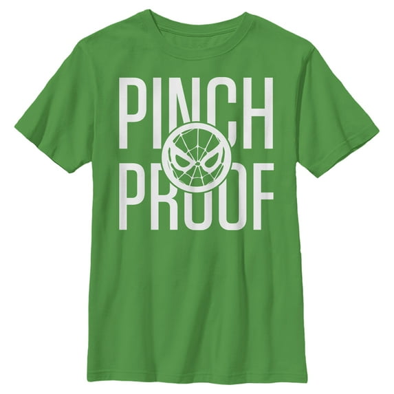 Boy's Marvel St. Patrick's Day Spider-Man Pinch Proof Graphic Tee Kelly Green Small
