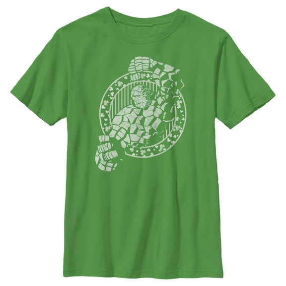 Boy's Marvel St. Patrick's Day The Thing It's Pinching Time  Graphic Tee Kelly Green X Small