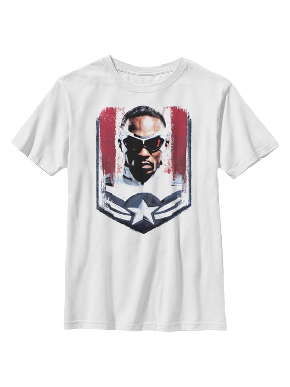 Boy's Marvel The Falcon and the Winter Soldier Captain America Falcon Graphic Tee White X Small