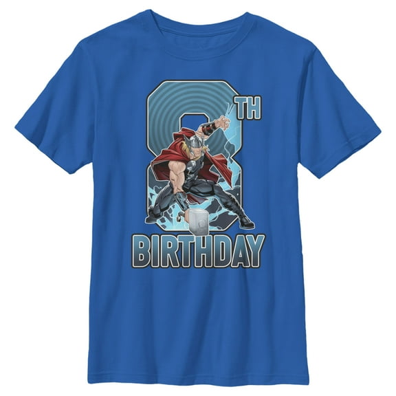 Boy's Marvel Thor Hammer 8th Birthday  Graphic T-Shirt