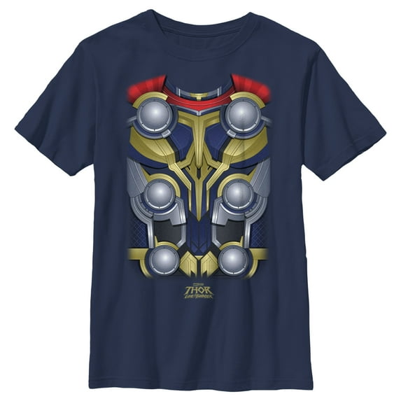 Boy's Marvel: Thor: Love and Thunder Costume Thor Suit Graphic Tee Navy Blue X Large