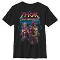 thumbnail image 1 of Boy's Marvel: Thor: Love and Thunder Distressed Main Characters  Graphic Tee Black X Large, 1 of 5