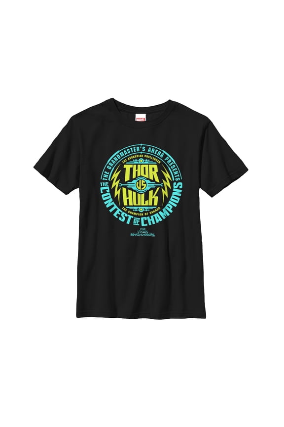 Boy's Marvel Thor: Ragnarok Grandmaster Arena Graphic Tee Black Large