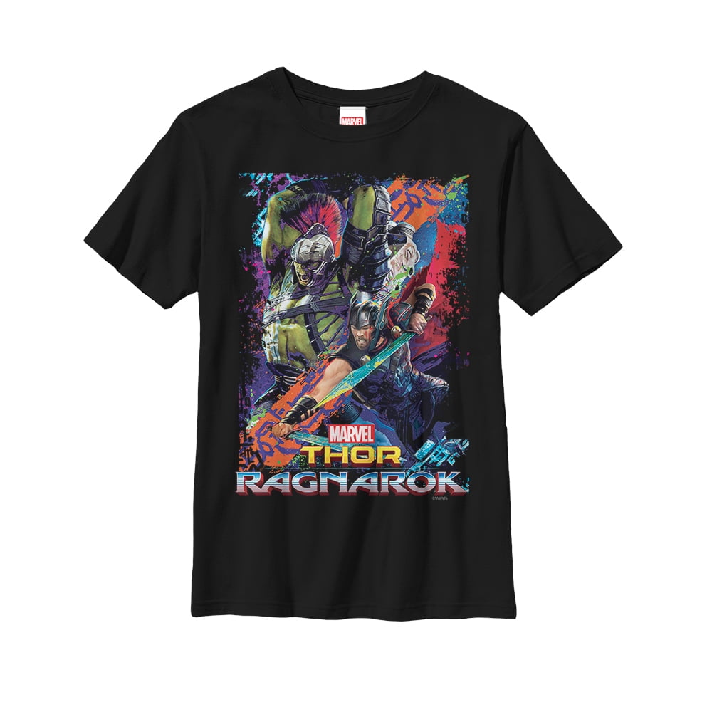 Thor Ragnarok Frame Boy's Marvel Thor: Ragnarok Hulk Color Frame Graphic Tee Black Medium ...