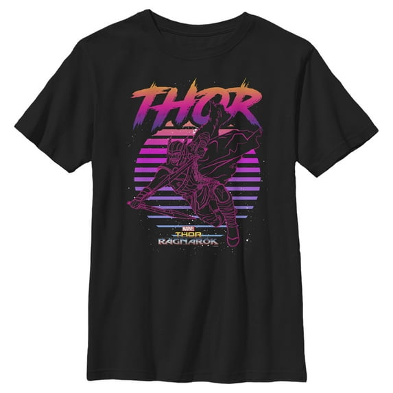 Boy's Marvel Thor: Ragnarok Retro Graphic Tee Black X Small