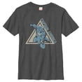 thumbnail image 1 of Boy's Marvel Triangle Captain America  Graphic Tee Charcoal Heather Small, 1 of 4