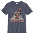 thumbnail image 1 of Boy's Marvel Triangle Iron Man  Graphic Tee Navy Blue Heather Small, 1 of 2