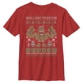 thumbnail image 1 of Boy's Marvel Ugly Christmas Hulk Want Presents Graphic Tee Red X Small, 1 of 3