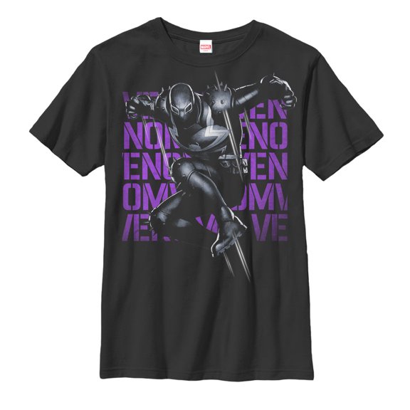 Boy's Marvel Venom Attack Graphic Tee Black Medium