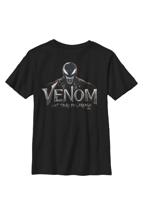 Boy's Marvel Venom: Let There be Carnage Mischievous Graphic Tee Black Medium