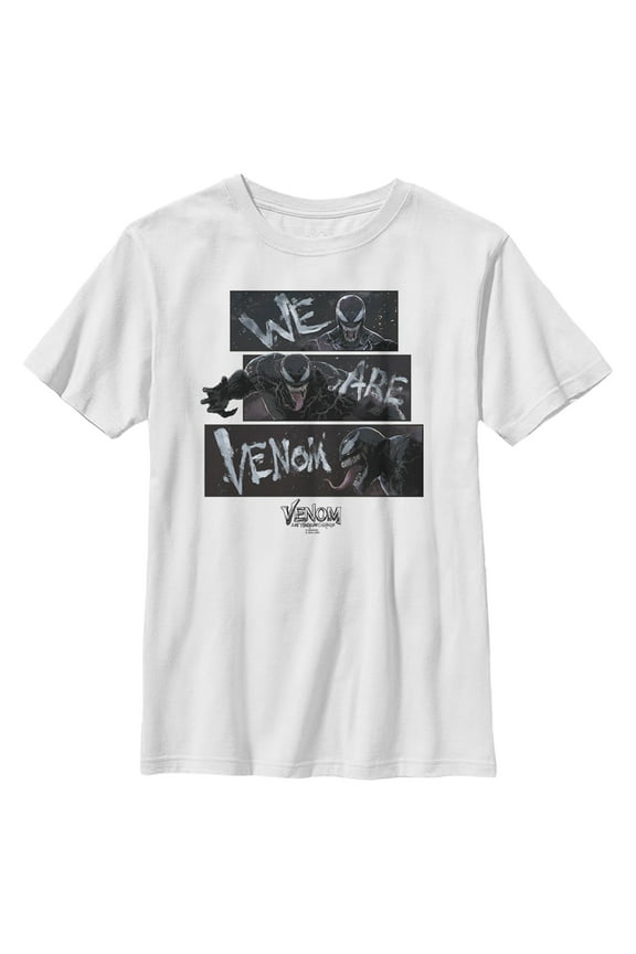 Boy's Marvel Venom: Let There be Carnage We are Venom Comic Graphic Tee White Medium