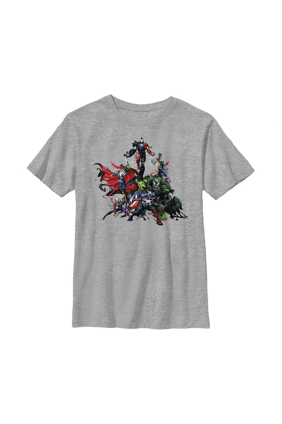 Boy's Marvel Venom The Symbiote Avengers Assembled Graphic Tee Athletic Heather Small