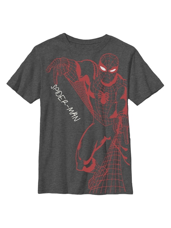Boy's Marvel Web Slinger Outline Graphic T-Shirt
