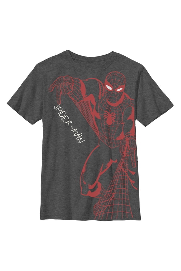 Boy's Marvel Web Slinger Outline Graphic T-Shirt