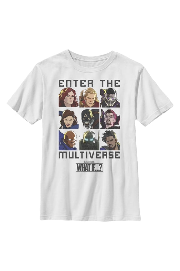 Boy's Marvel What if…? Enter the Multiverse  Graphic Tee White Large