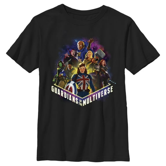 Boy's Marvel What if…? Guardians of the Multiverse Graphic Tee Black Medium