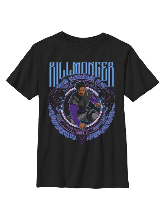 Boy's Marvel What if…? Killmonger Graphic Tee Black Large