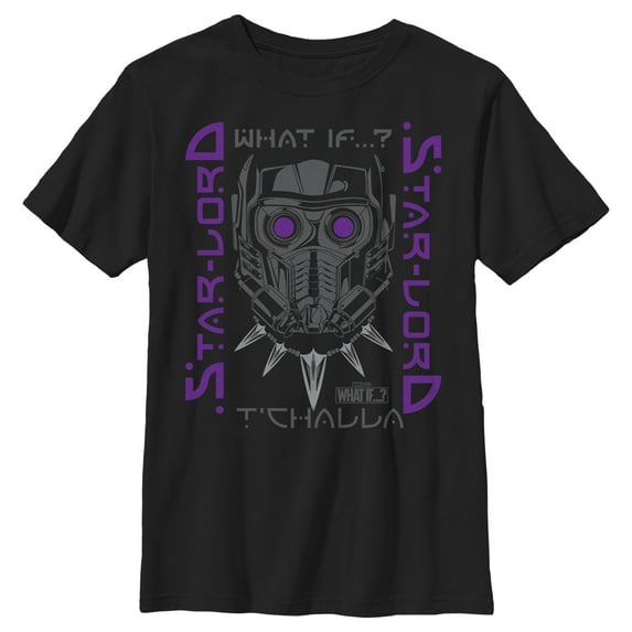 Boy's Marvel What if…? Star Lord Graphic Tee Black X Small