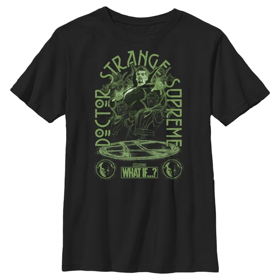 Boy's Marvel What if…? Supreme Strange Graphic Tee Black X Small